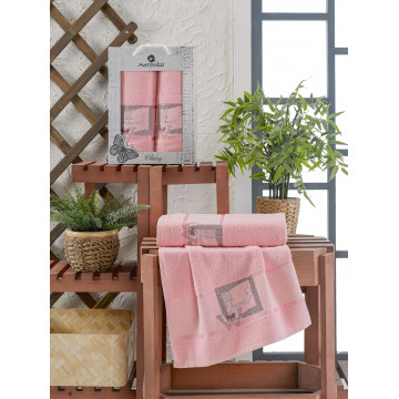 11290 Розовый CLASSY (50х90+70х140 ) в коробке Набор полотенец MERZUKA