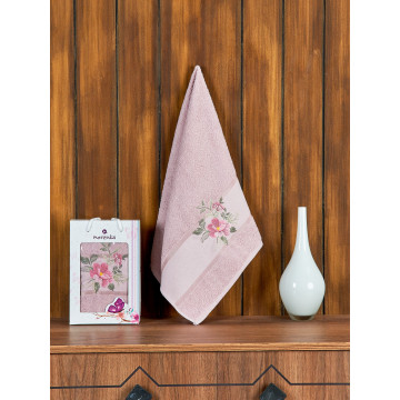 11961-Светло-розовый FLOWER Полотенце 50х90 в коробке MERZUKA 11961-Светло-розовый FLOWER Полотенце 50х90 в коробке MERZUKA