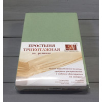 ПТР-ОЛ-180(180) Оливковый простыня трикотажная на резинке 180х200х20